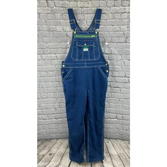 Liberty Bib Overalls Women's  Size L Dark Blue Jean 38 x 31 - Picture 13 of 13